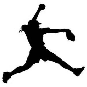Softball silhouette clip art