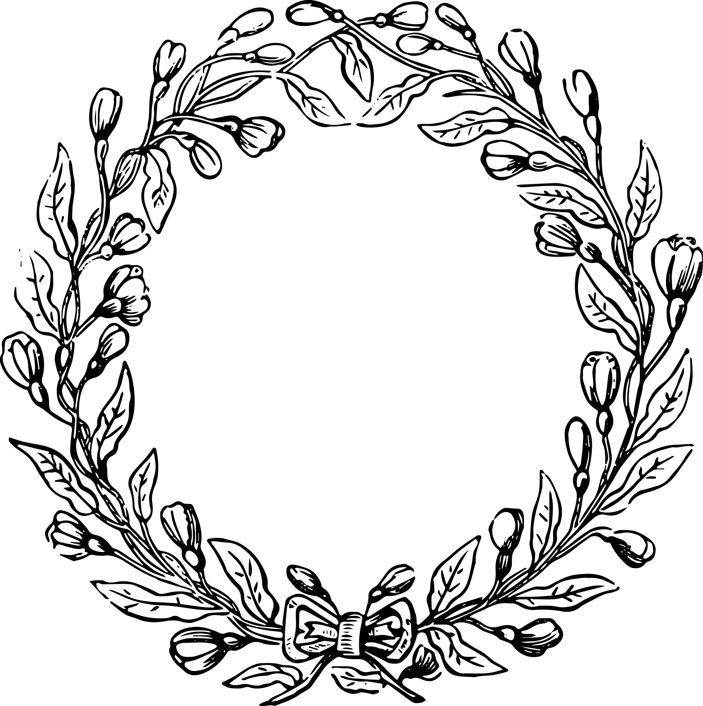 Wreath tumblr clipart black