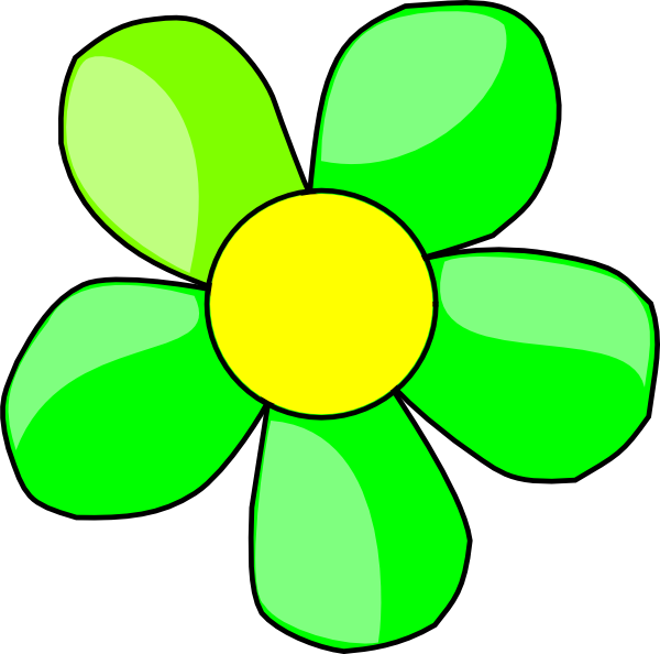 Lime Green Flower Clipart