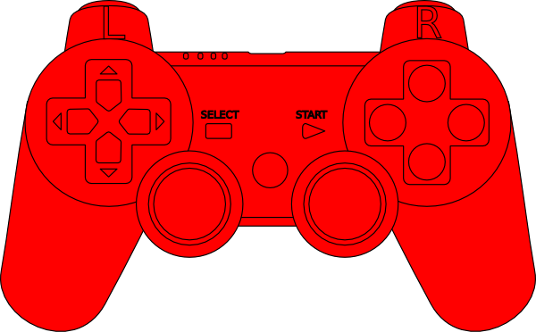 Ps3 Controller Red Clip Art - vector clip art online ...