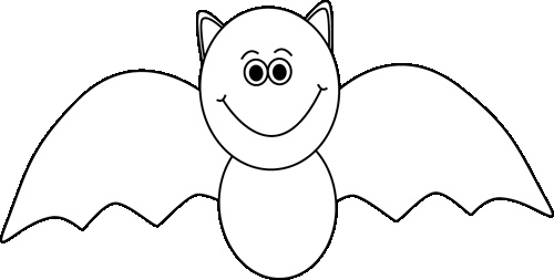 Black and white Halloween bat. | Halloween Clip Art | Pinterest