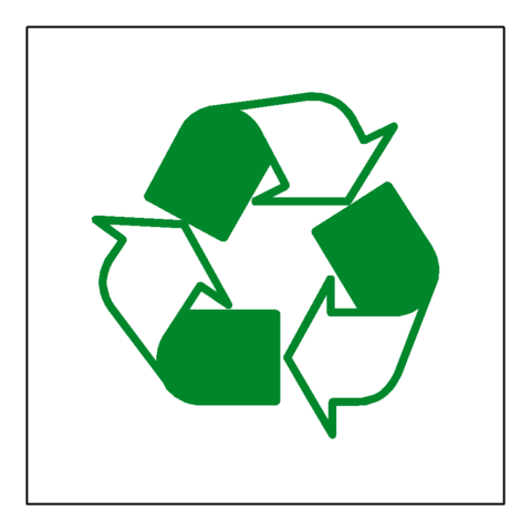 Recycling Symbol Sticker | Safety-Label.co.uk | Safety Signs ...