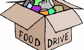 Canned food drive clip art