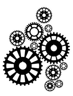 Steampunk gears clipart
