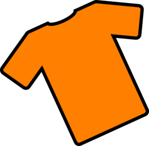 Orange T-shirt Angled Clip Art - vector clip art ...