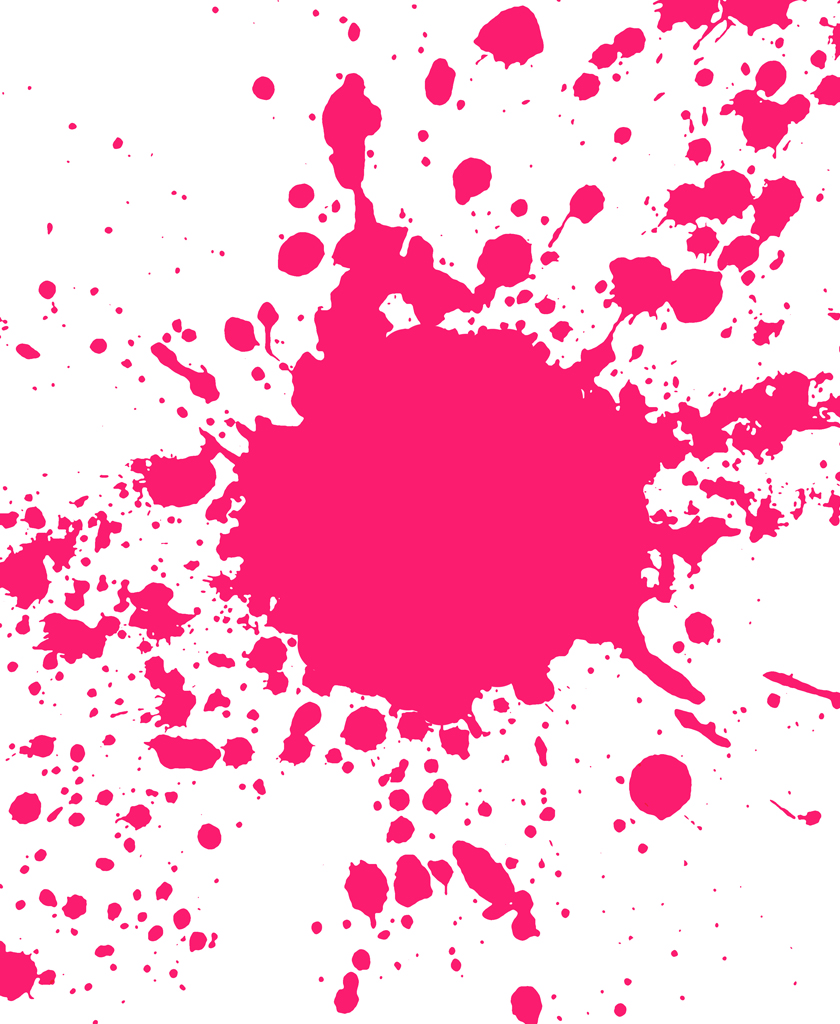 pink splatter paint
