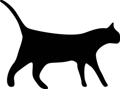 Black cat clipart transparent