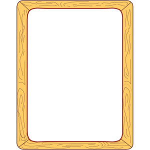 Wood Frame Border Clip Art or Page Frame - Polyvore