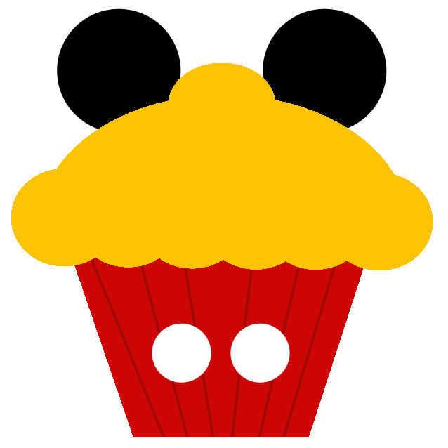 Mickey cupcake - Disney-inspired Scrapbooking Element ...