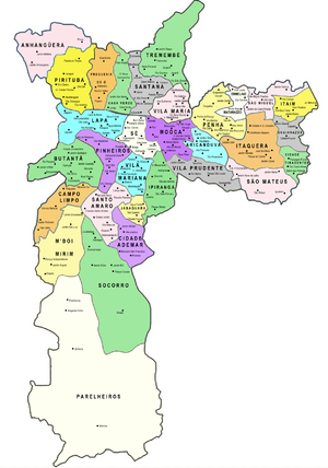 Subdivisiones de la Ciudad de São Paulo - Wikipedia, la ...