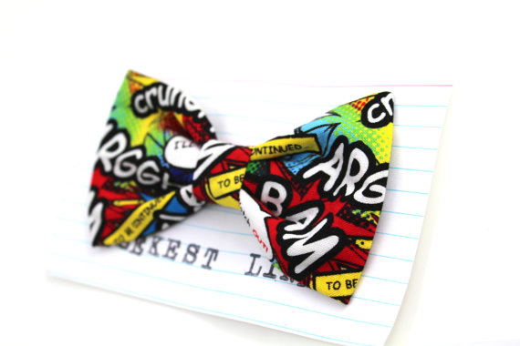 Comic Con Bow Tie Cartoon Primary Colors