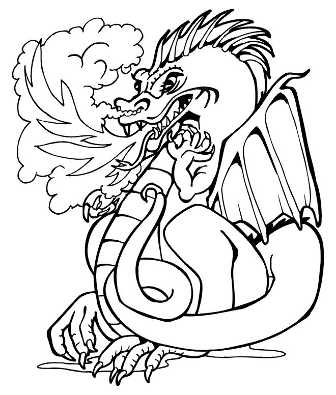 Free Printable Dragon Coloring Pages For Kids
