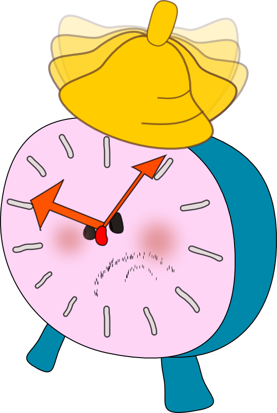 Free Angry Cartoon Alarm Clock Clip Art