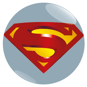 Occasions :: Mothers Day :: Superman Logo Button Badge -