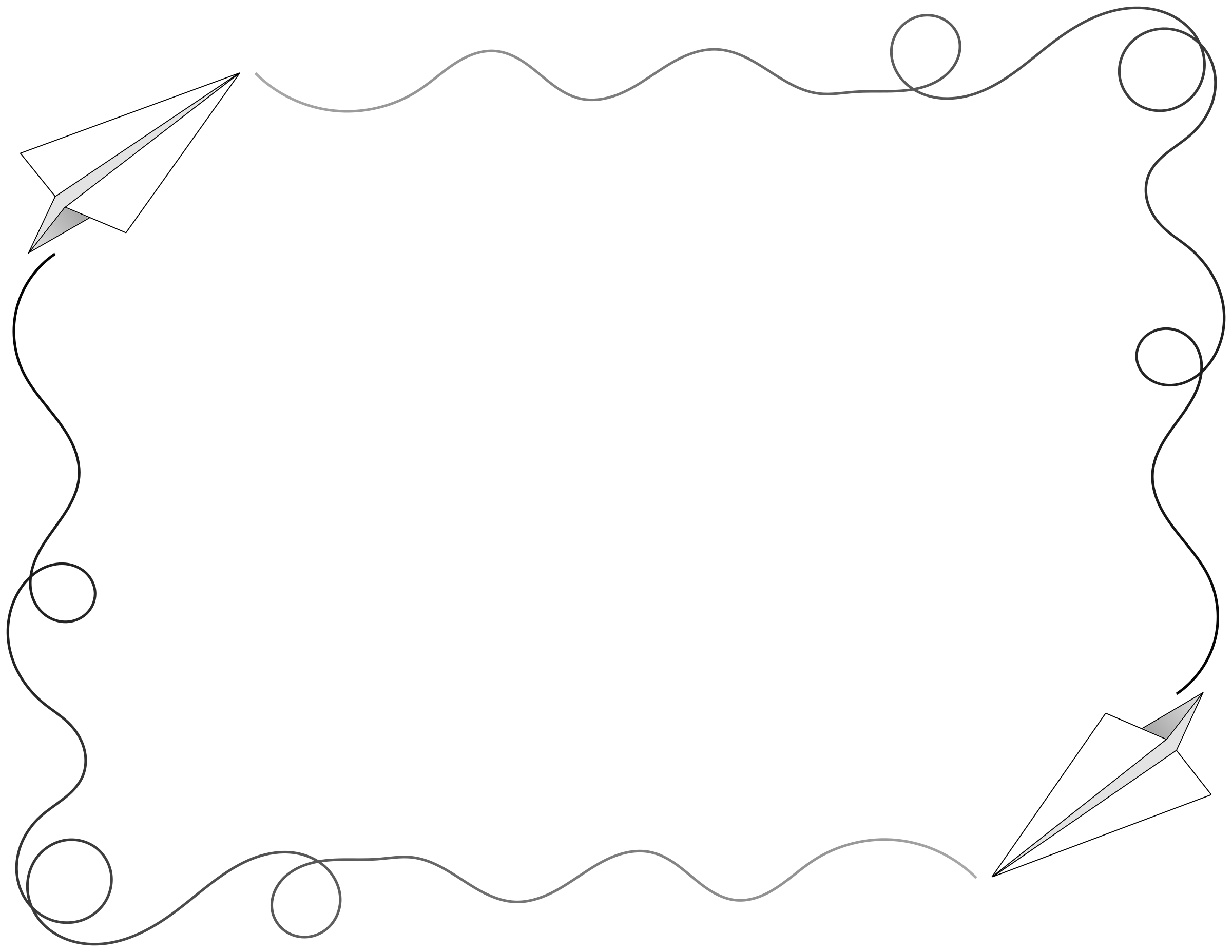 Clipart - Paper Airplane Border