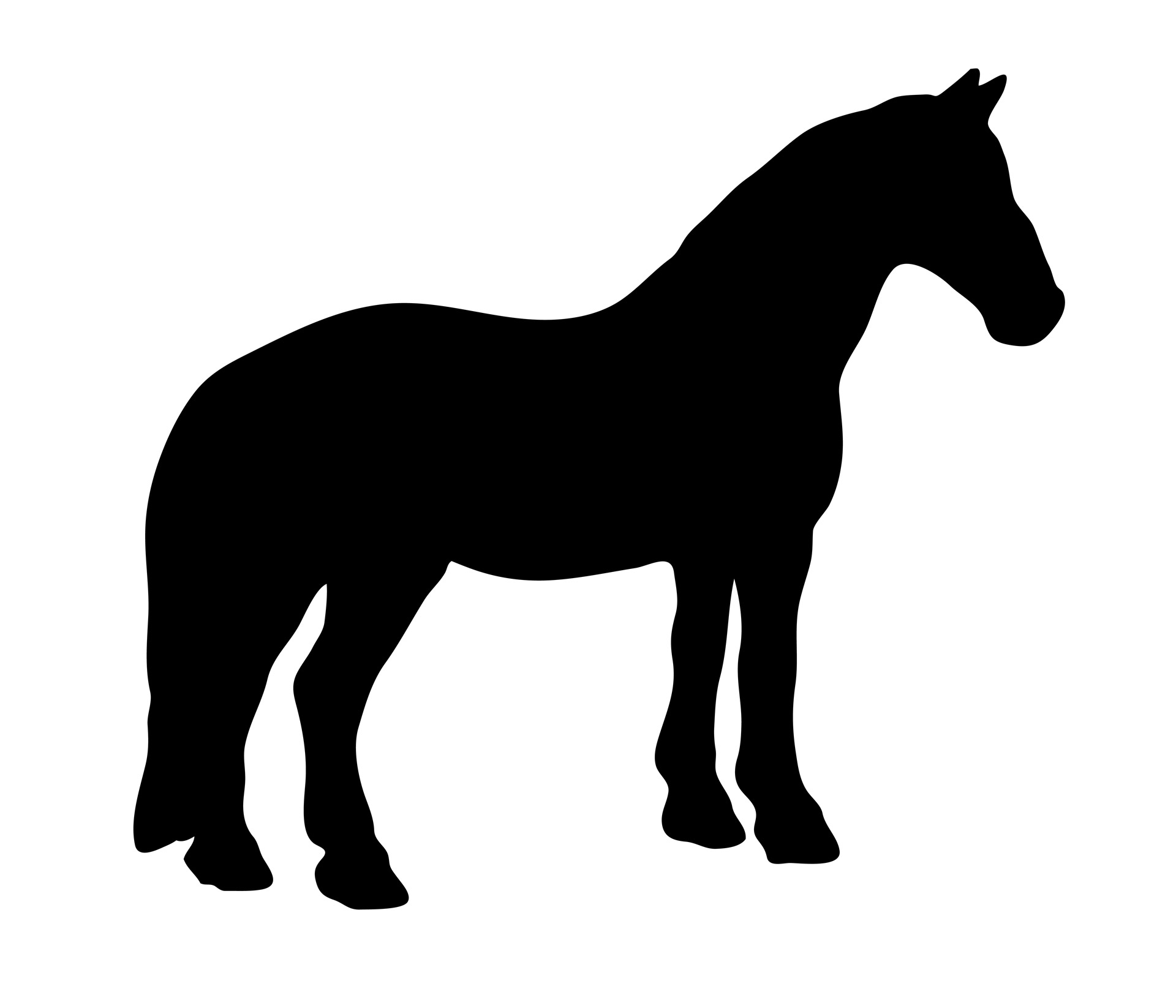 Rearing Black Horse Silhouette Images - Public Domain Pictures ...
