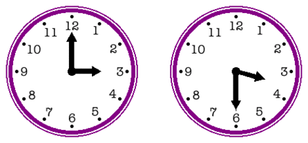 Clock Faces 3pm And 3.30pm Clipart - Free to use Clip Art Resource