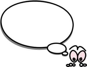 Person with speech bubble clipart