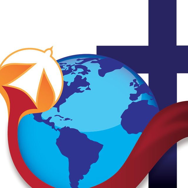 Dove Cross World Vector Logo Clip Art