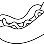 Hot Dog Clipart Black And White Pictures - Free Simple Clipart