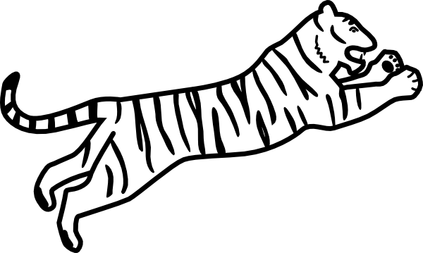 Tiger Outline Black - ClipArt Best