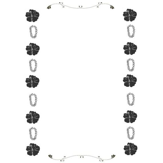 Hawaiian Page Borders Clipart - Free to use Clip Art Resource
