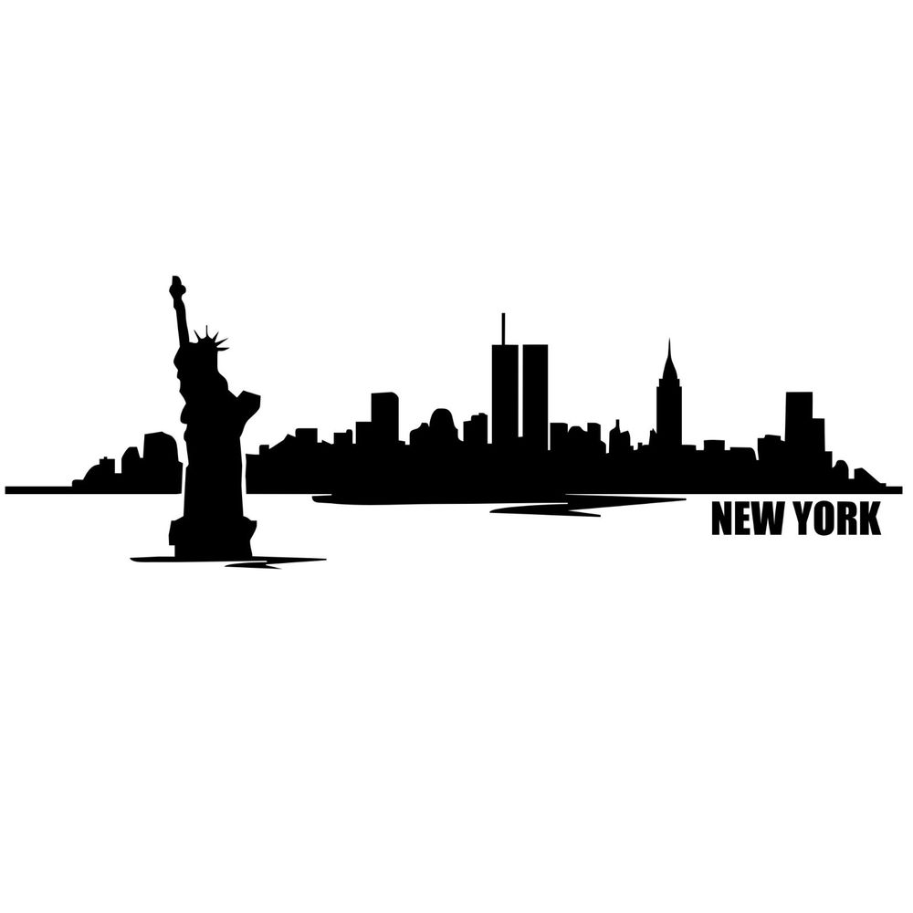 New york skyline, New york and Silhouette