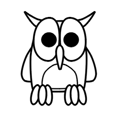 Drawing a cartoon owl