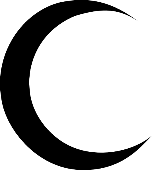 Simple crescent moon clipart