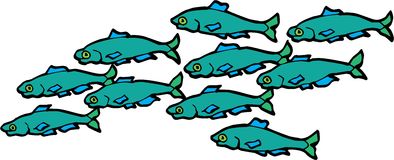 School of fish clip art