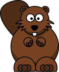 Cartoon Beaver Clip Art - vector clip art online ...