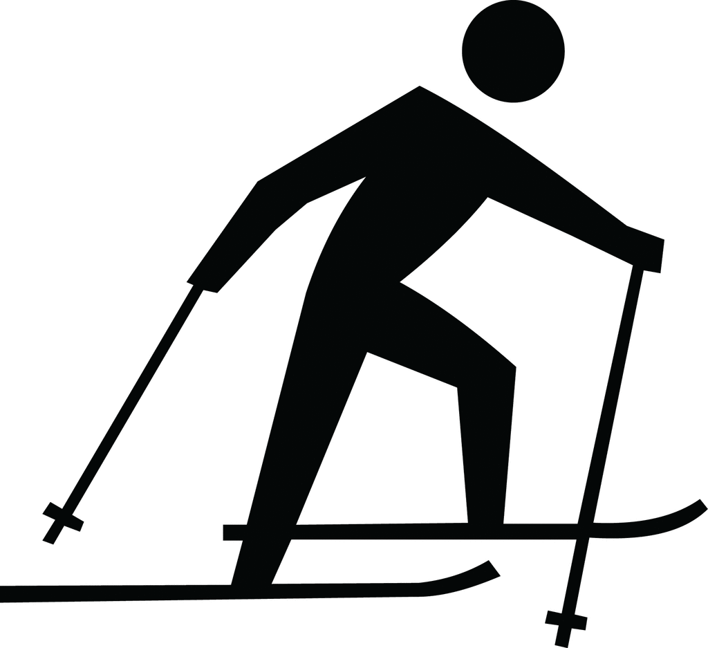 Cross country skiing clipart