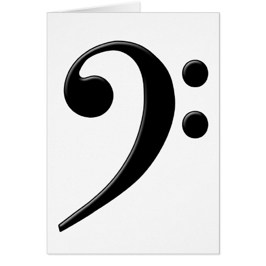 Bass Clef - F Clef Music Symbol Card | Zazzle