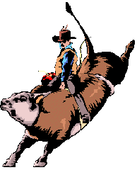 Bull riding clipart