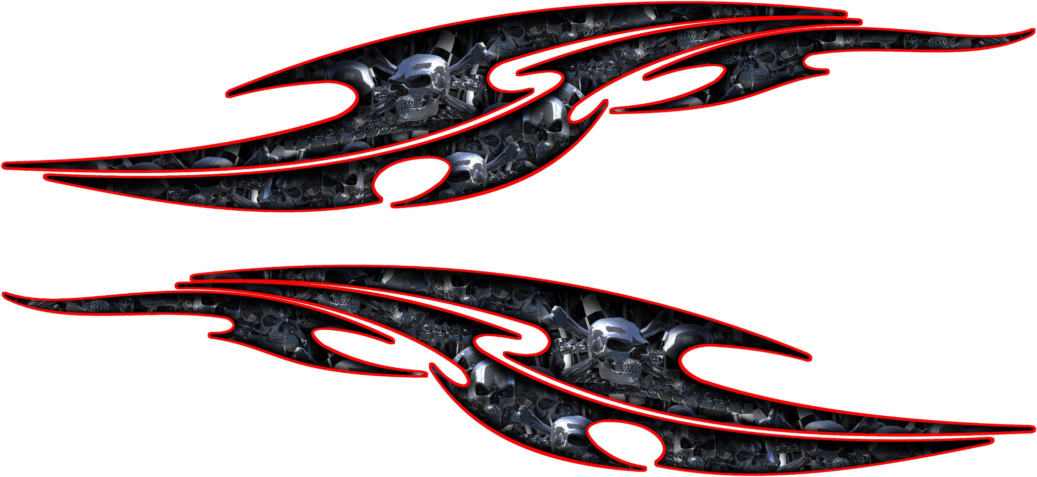 Boat skull Decals, Boat skull graphics, chrome skulls boat ...