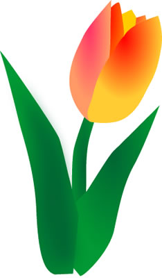 Spring tulips clip art