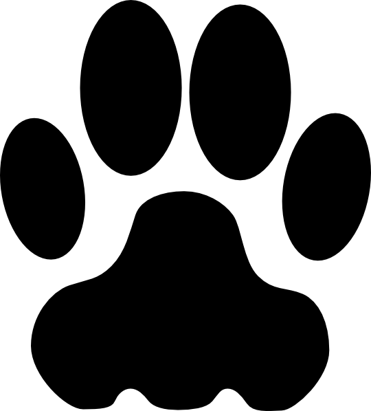 Clipart of dog paws