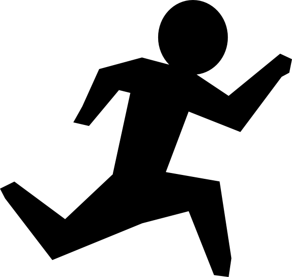 Cartoon man running clipart