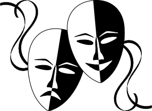 Drama masks clipart free