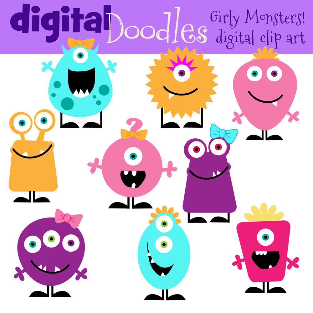 Monster Clip Art Cartoon - Free Clipart Images