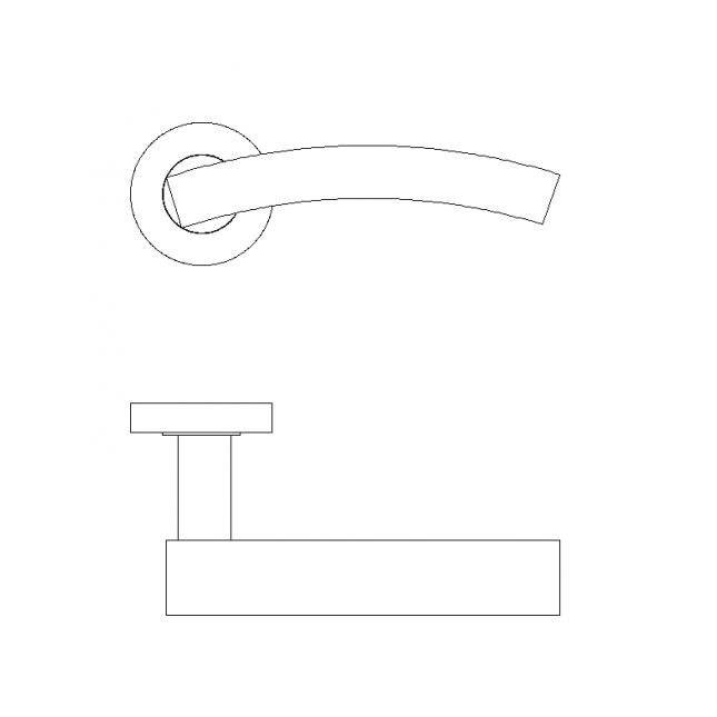 2D Model of a Stainless Steel Door Handle - CADBlocksfree -CAD ...