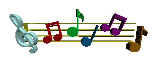Animated clipart music notes