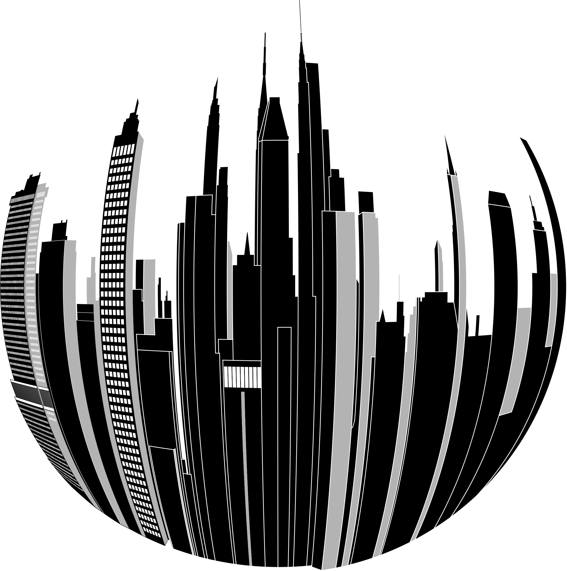 Clipart - Distorted City Skyline 2