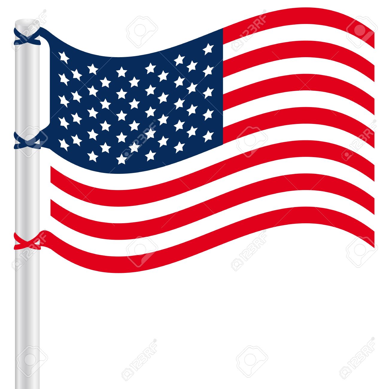 Waving flag vector clipart