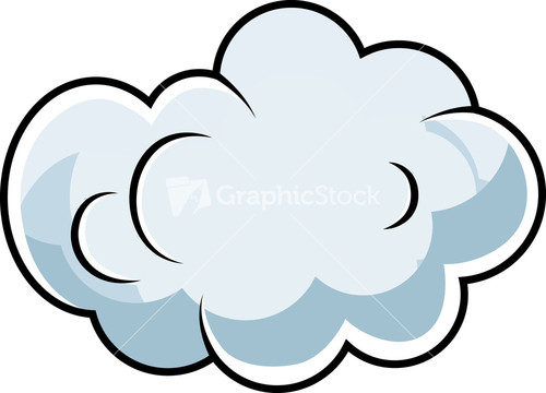 Cartoon Cloud - Vector Cartoon Illustration