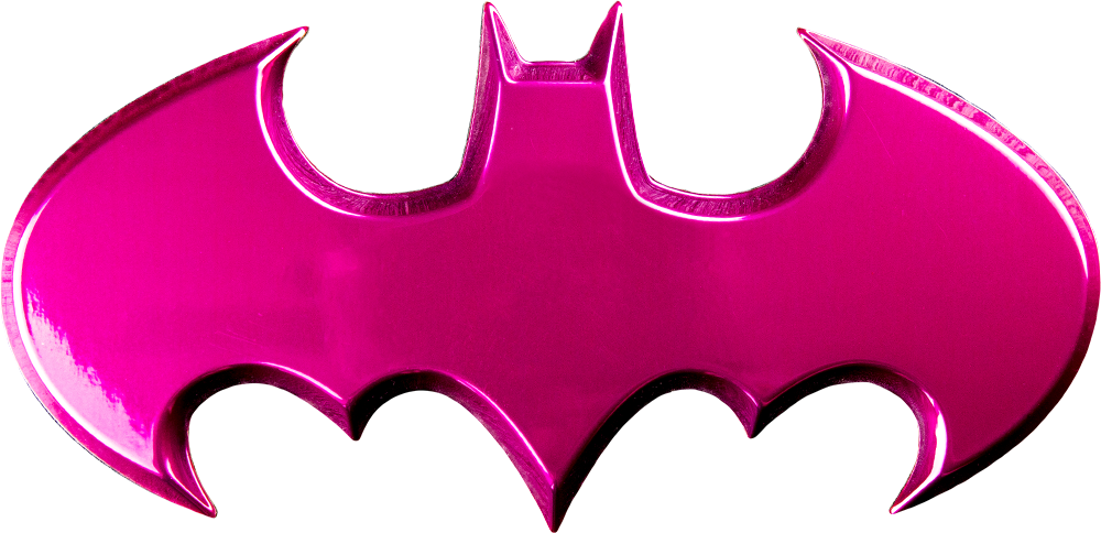 Batman - Batman Logo Pink Chrome Premium Fan Emblem by Fan Emblems