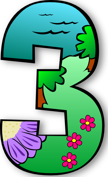 Creation Days Numbers 3 Clip Art - vector clip art ...