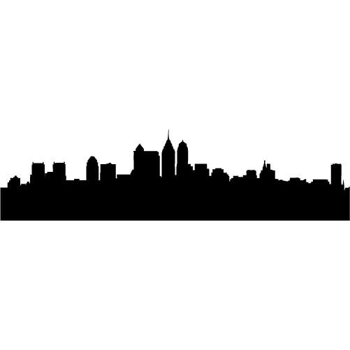 Philadelphia Skyline Silhouette MEDIUM Vinyl Wall by wallstickz