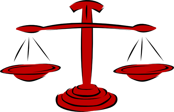 Legal Scales Line Art Free Clip