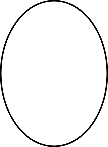 Oval outline clipart